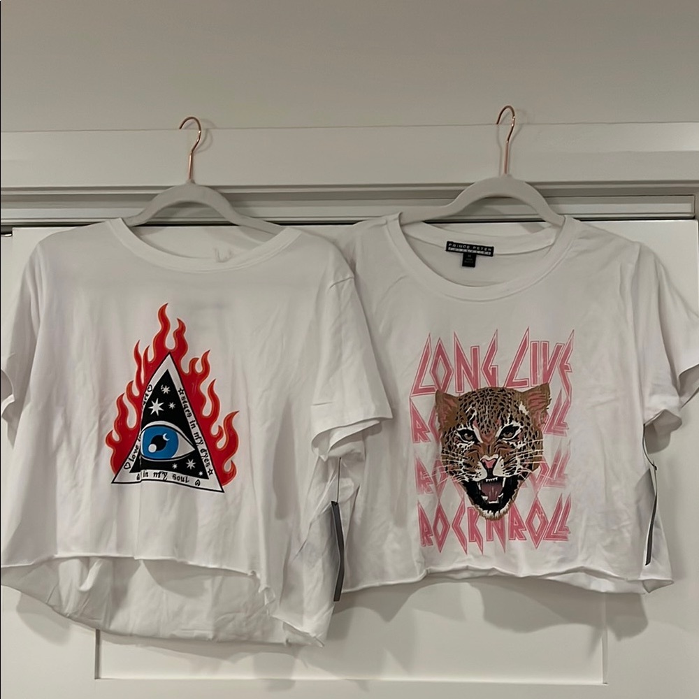 New With Tags - Prince Peter Collection White Graphic Tees and SO SOFT